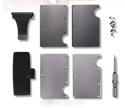 2025 Custom Metal Wallet Credit Card Holder, Aluminum Money Clip Wallet With RFID Blocking (Black)