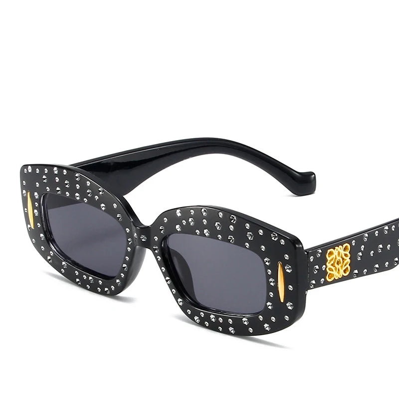 New Square Shining Starry Fashion Hip Hop Sun Glasses  Women Personalized Trend Diamond Sunglasses 2025