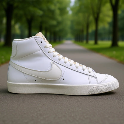 For Blazer Mid '77 Vntg Men's Fitness Walking Shoes White Genuine Leather Spring Rubber Outsole EVA Midsole VN FD6924100