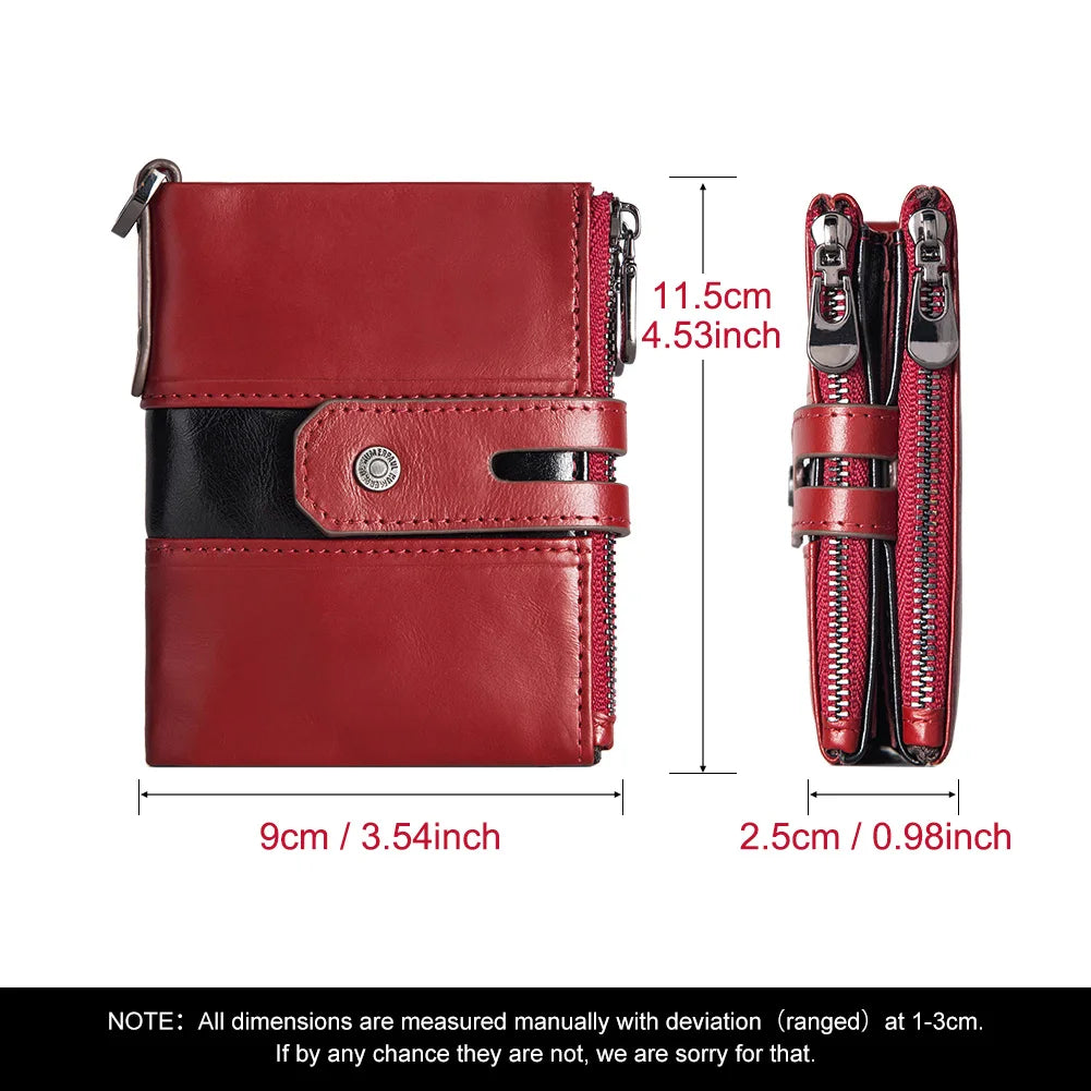 HUMERPAUL Custom Fashion Men Women Wallet Short Multi-card Holder Clutch Money Bag Anti-theft Chain Coin Purse for Biker