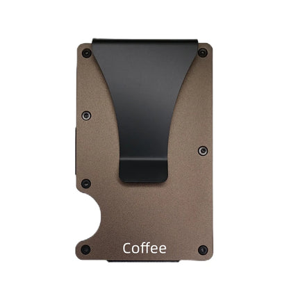2025 Custom Metal Wallet Credit Card Holder, Aluminum Money Clip Wallet With RFID Blocking (Black)