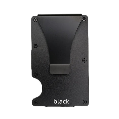 2025 Custom Metal Wallet Credit Card Holder, Aluminum Money Clip Wallet With RFID Blocking (Black)