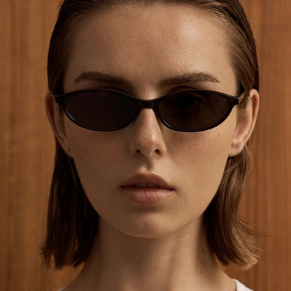Superhot Eyewear 13409 Fashion 2024 Women Vintage Oval Cat Eye Narrow Travel Shades Sunglasses