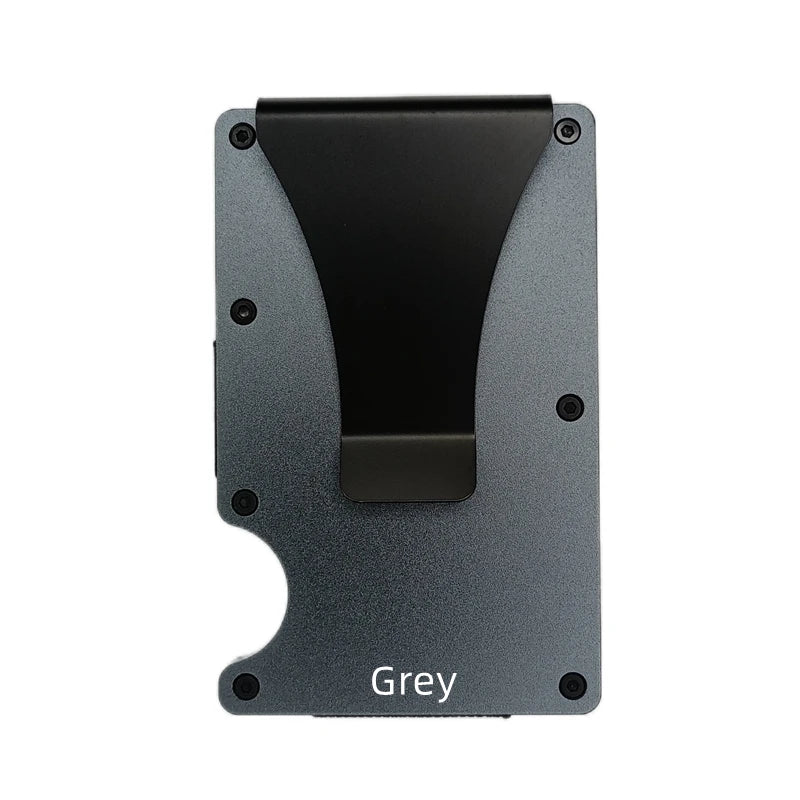 2025 Custom Metal Wallet Credit Card Holder, Aluminum Money Clip Wallet With RFID Blocking (Black)