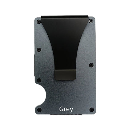 2025 Custom Metal Wallet Credit Card Holder, Aluminum Money Clip Wallet With RFID Blocking (Black)