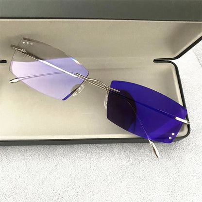 Anti Uv400 Outdoor Computer TR90 Spring Hinge Irregular Oversize Antireflet Lunettes Women Photochromic Blue Light Glasses Solid