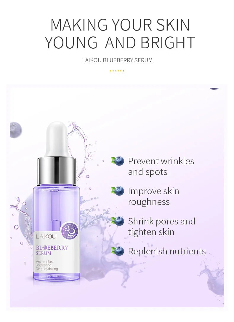 LAIKOU 7 Bottles 24K Gold Snail Sakura Hyluronic Acid Vitamin C Nicotinamida Rose Blueberry Serum Japan Essential Face Essences