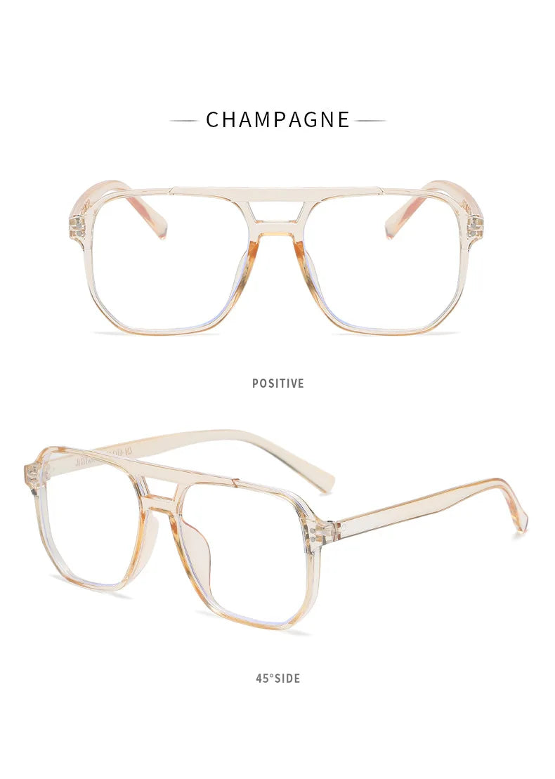 Transparent Computer Glasses Frame Women Men Anti Blue Light square Eyewear Blocking Glasses Optical Spectacle Eyeglass
