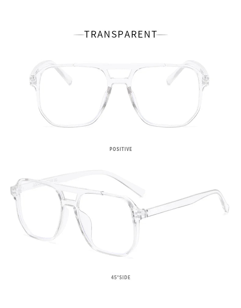 Transparent Computer Glasses Frame Women Men Anti Blue Light square Eyewear Blocking Glasses Optical Spectacle Eyeglass