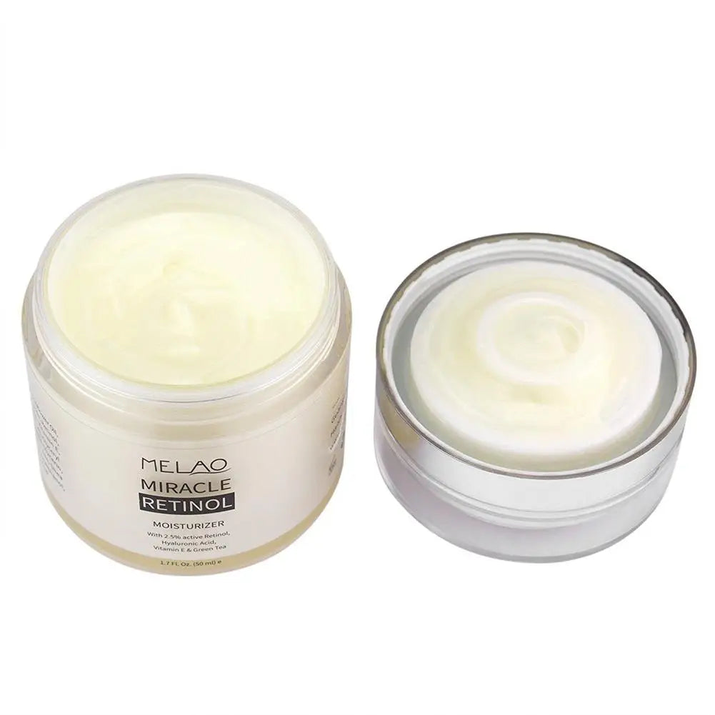 MELAO 2.5 Retinol Moisturizer Cream Hyaluronic Acid Anti Aging And Reduces Wrinkles And Fine Lines Day And Night Retinol Cream