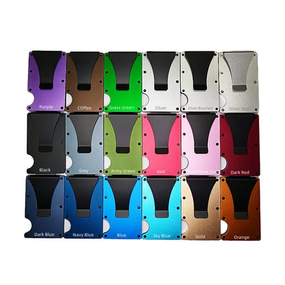 2025 Custom Metal Wallet Credit Card Holder, Aluminum Money Clip Wallet With RFID Blocking (Black)