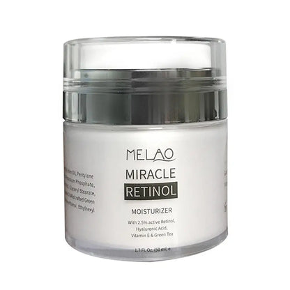 MELAO 2.5 Retinol Moisturizer Cream Hyaluronic Acid Anti Aging And Reduces Wrinkles And Fine Lines Day And Night Retinol Cream