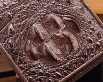 New Designer Luxury Men's Genuine Crocodile Leather Wallets RFID Blocking Card Holders Open Closure Type Short Length Alligator