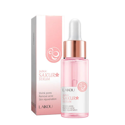 LAIKOU Serum Japan Sakura Essence Moisturizing Hyaluronic Acid Pure 24K Gold Brightening  Vitamin C  Face Serum Care Skin