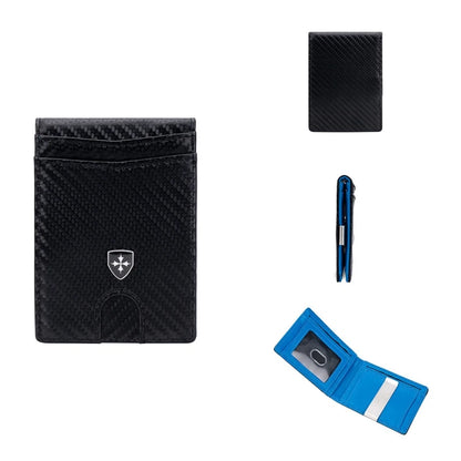 Wallet for Men Slim PU Leather Mens Wallet RFID Blocking Credit Card Holder with Money Clip