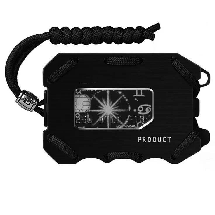 Aluminum Wallet With Elasticity Back Pouch ID Credit Card Holder RFID Mini Slim Wallet Automatic Pop up Bank Card Case