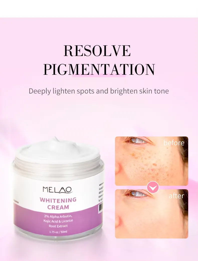 MELAO 2% Alpha Arbutin Brightening Cream 50ml | MELAO ২% আলফা আরবুটিন ব্রাইটেনিং ক্রিম