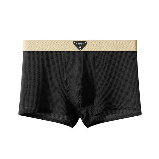 Men’s Boxer Brief — Breathable Mesh Lining, Anatomical Support, Anti‑Bacterial, Moisture‑Wicking | Black