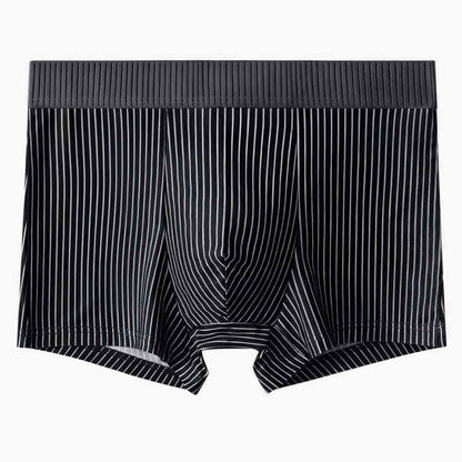 Black & Sky Blue 2‑Pack Combo – Men’s Cotton Striped Boxer Briefs Bangladesh