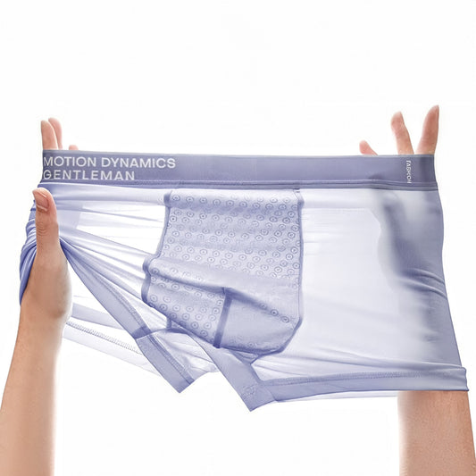 Men’s Purple Ice Silk Boxer Shorts – Breathable, Antibacterial, Purple