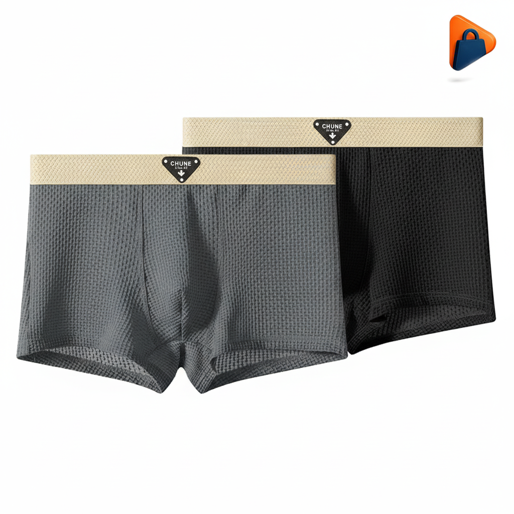 Men’s Boxer Brief — Breathable Mesh Lining, Anatomical Support, Anti‑Bacterial, Moisture‑Wicking | Grey