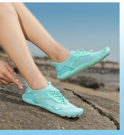 New Outdoor Beach Shoes Swimming Diving Wading Shoes Couple Non-slip Tracing Shoes Hiking Five Finger Fitness Hiking Shoes