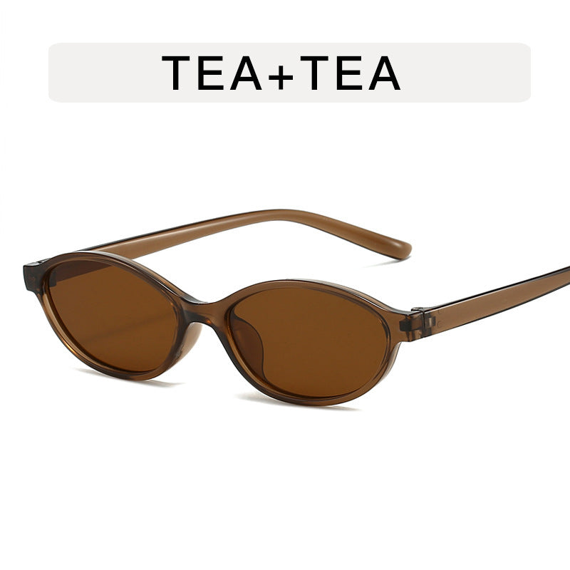 European and American Retro Oval Small Frame Sunglasses Women's Outdoor Fashion Wear Sunglasses Men's Personalized Hip-Hop Spice Glasses