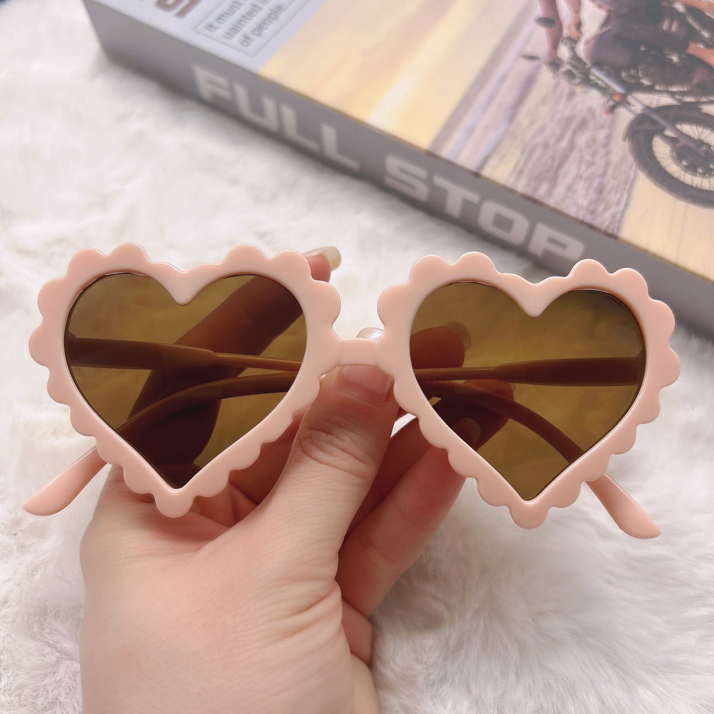 Children's Heart Sunglasses for Boys and Girls, Anti-Uv Sunglasses, Cute Girls, Peach Heart, Kidsren's Glasses Factory, Kidsren