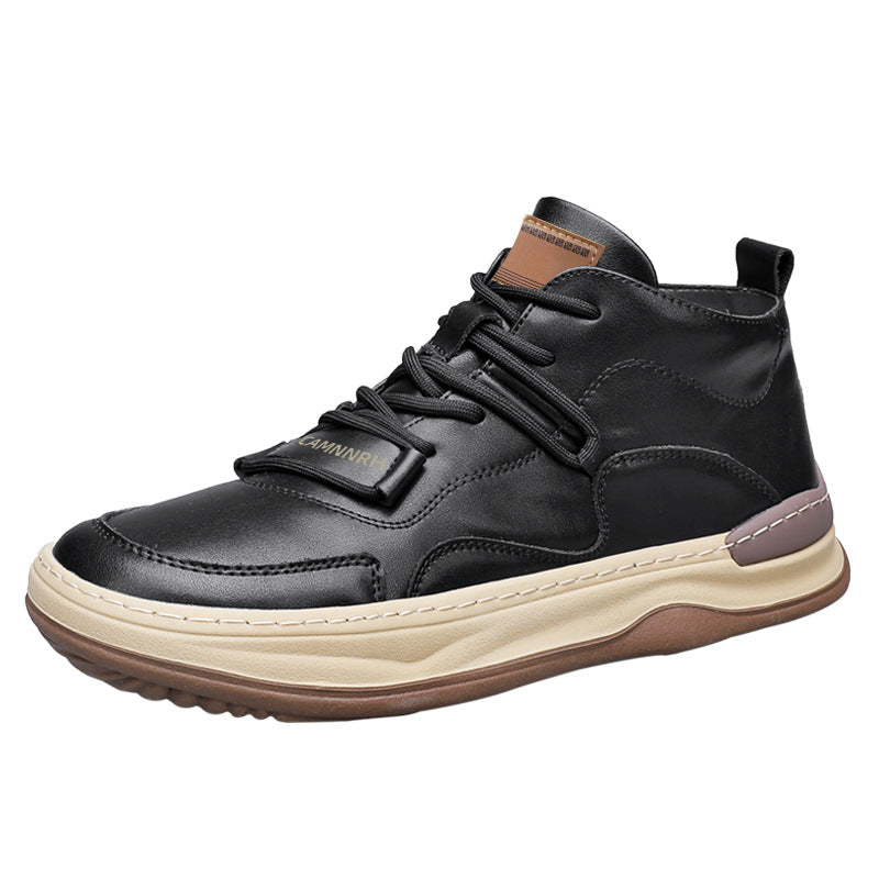 Men's Shoes Autumn New High-top Casual Shoes All-match Fashion Sports Trendy Shoes for Teenagers and Students Waterproof Non-slip Sneakers