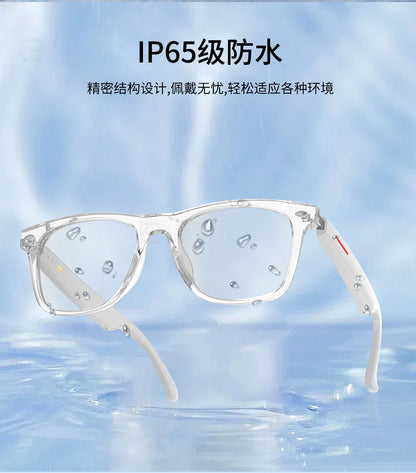 Smart Ai Bluetooth Translation Glasses, Sunglasses, Polarized, Anti-Uv, Anti-Blue Light, Listening to Music and Calls, Transparent Lens Replacement