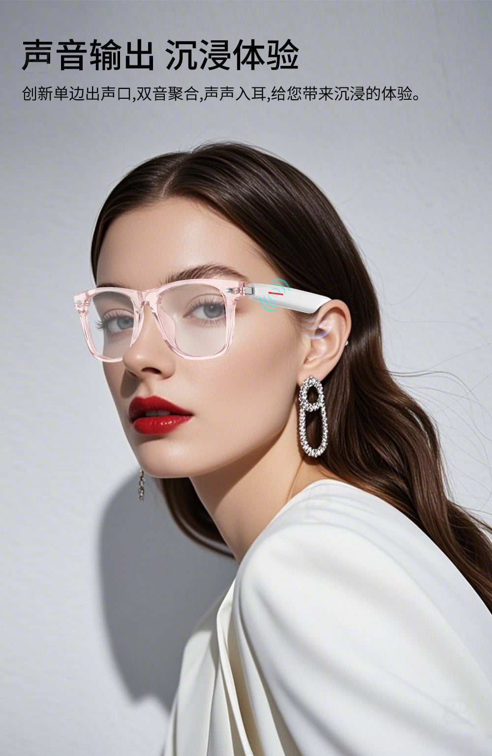 Smart Ai Bluetooth Translation Glasses, Sunglasses, Polarized, Anti-Uv, Anti-Blue Light, Listening to Music and Calls, Transparent Lens Replacement