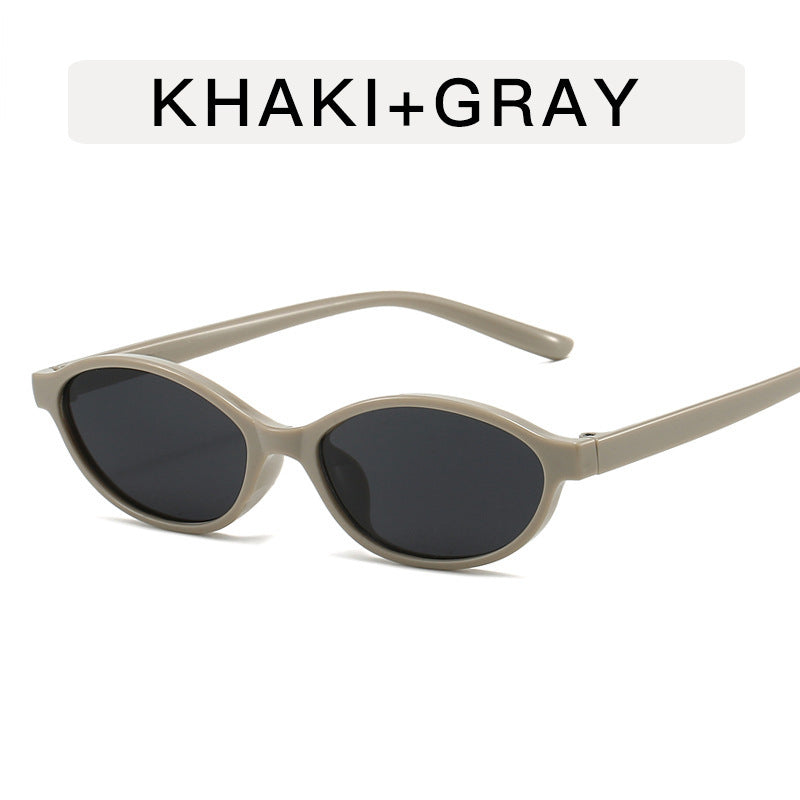 European and American Retro Oval Small Frame Sunglasses Women's Outdoor Fashion Wear Sunglasses Men's Personalized Hip-Hop Spice Glasses