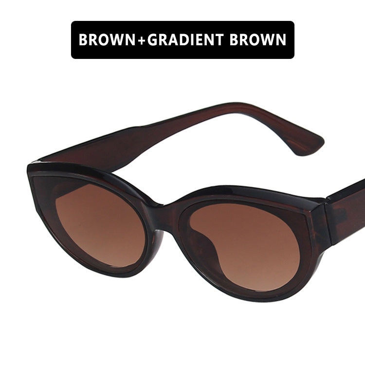 Cross-Border European and American Personalized Sunglasses 2020 New Retro Hip-Hop Oval Sunglasses Street Style Fashion Sunglasses