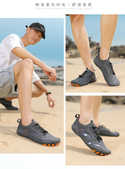New Outdoor Beach Shoes Swimming Diving Wading Shoes Couple Non-slip Tracing Shoes Hiking Five Finger Fitness Hiking Shoes