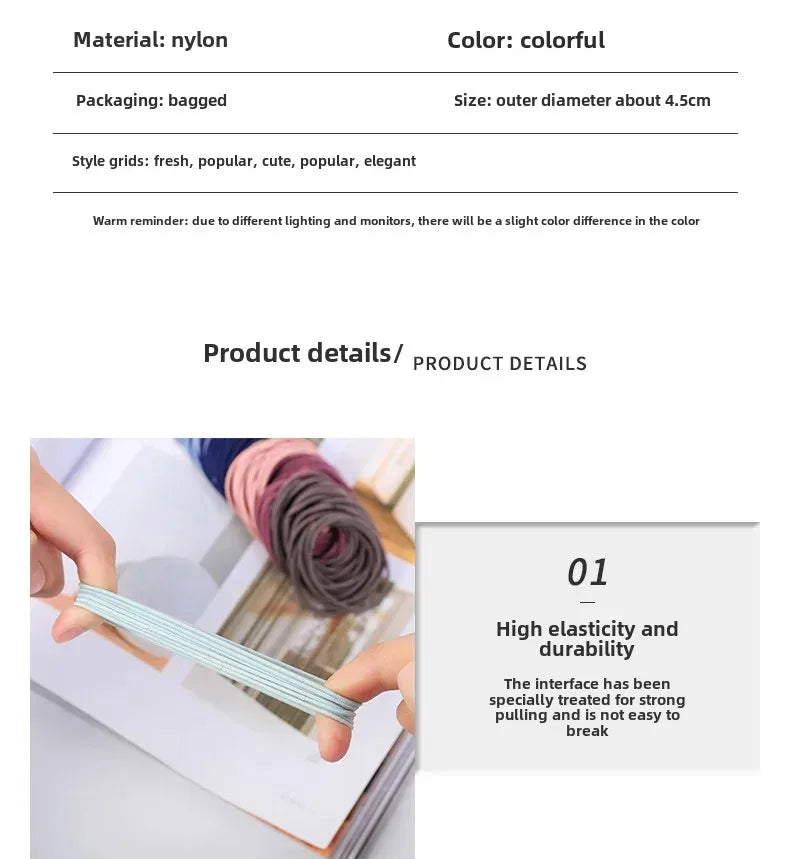 Korean version of thin head rope high elastic small rubber band hair band adult simple head rope women hair rubber band wholesale