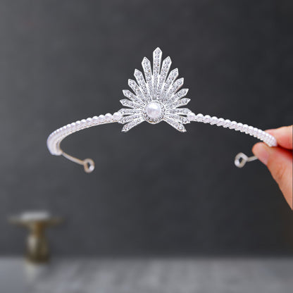 Bridal Crown Tiara Rhinestone Crown Wedding Dress Diamond Costume Eighteenth Birthday Coming-Of-Age Ceremony Birthday Princess Hair Accessory