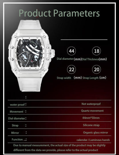 Zido's New Richard Men's Gift Barrel-Shaped Casual Youth High-End Fashion Handsome Trendyy Watch