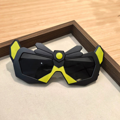New Baby Sunglasses, Cute Boy Cartoon Mecha, Funny Street Photography, Trendy Anti-Uv Sunscreen Children's Sunglasses
