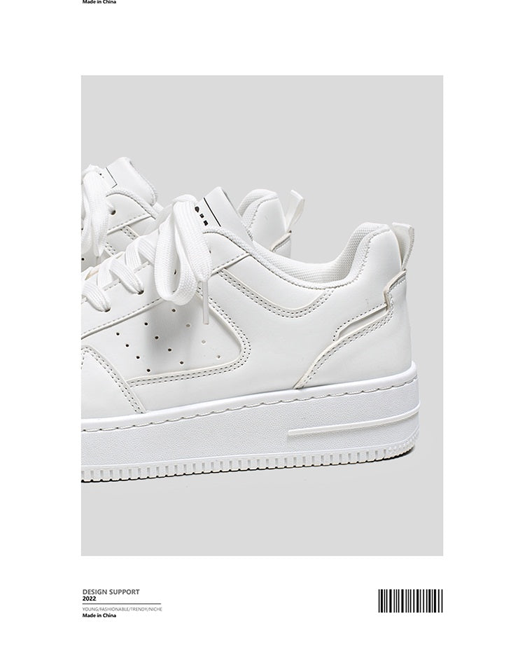 Men's Shoes Trendy Shoes 2024 New Summer Niche Trendy Thick Bottom White Shoes Student Sports Casual Shoes for Men