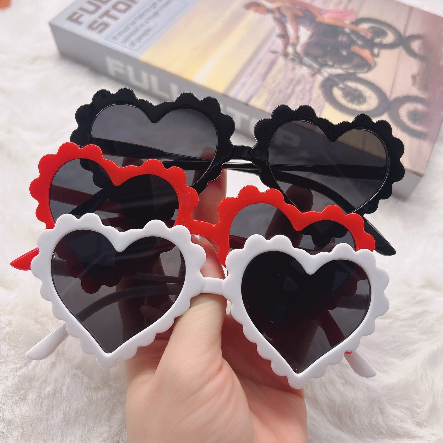 Children's Heart Sunglasses for Boys and Girls, Anti-Uv Sunglasses, Cute Girls, Peach Heart, Kidsren's Glasses Factory, Kidsren