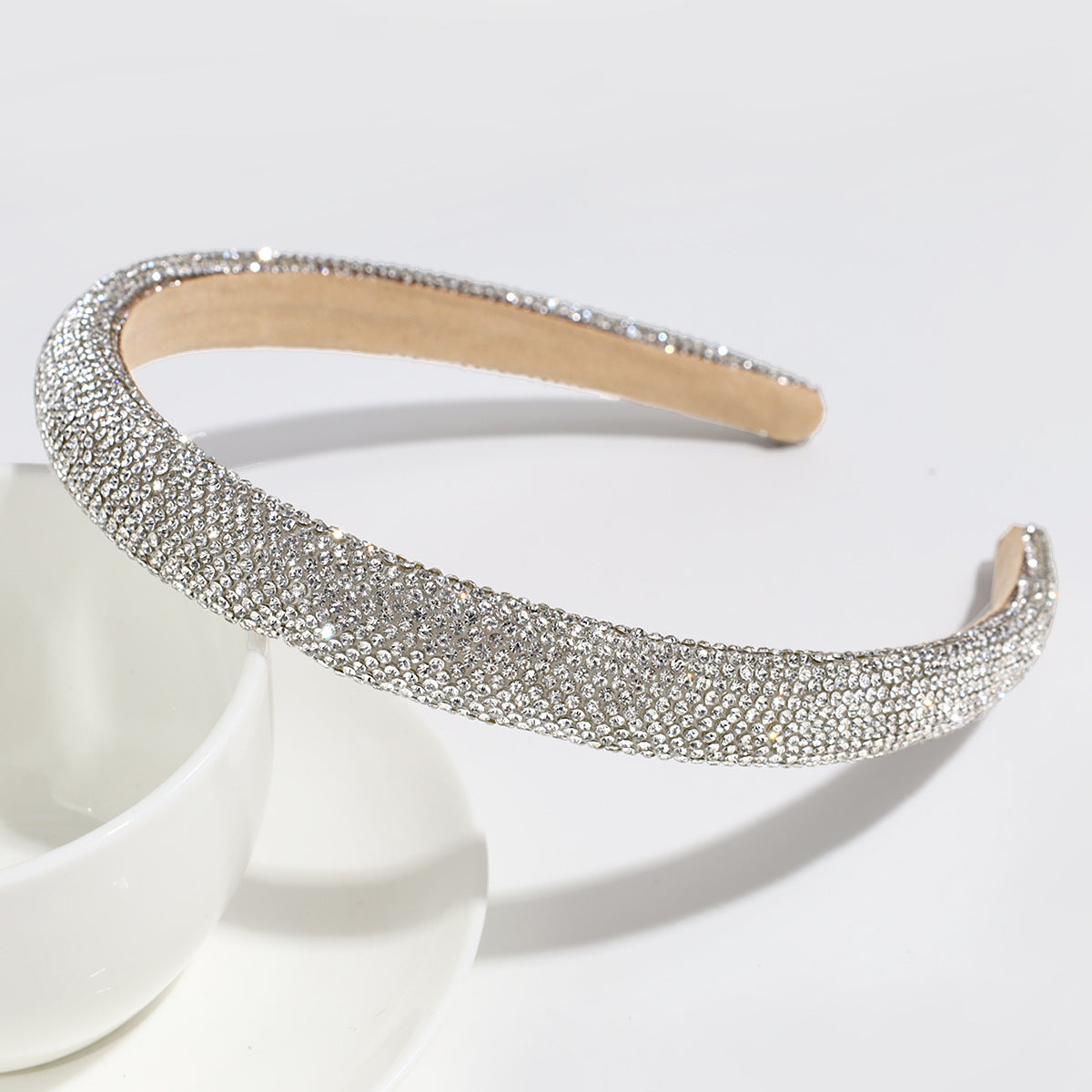 Cross-border Hot Selling Fashion Luxury Simple Atmosphere Full Diamond Headband Going Out All-match Elegant Elegant Hair Headband Hair Accessories