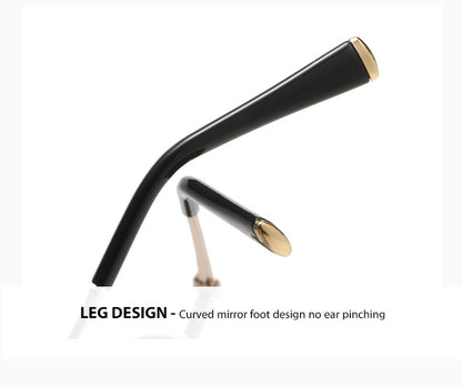 2026 New Oval Rimless Sunglasses European and American Retro Sunglasses Trendy Concave Shape Fashion Street Style Sunglasses