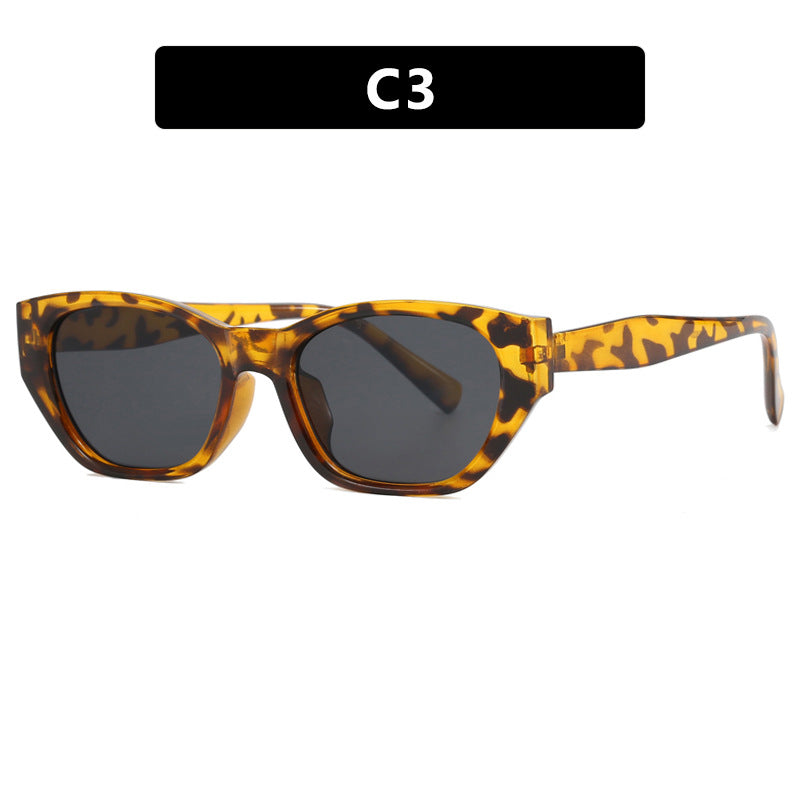 Cat-Eye Small Frame Irregular Sunglasses 2024 New Internet Celebrity High-End Sunglasses Anti-Uv Trendy Sunglasses