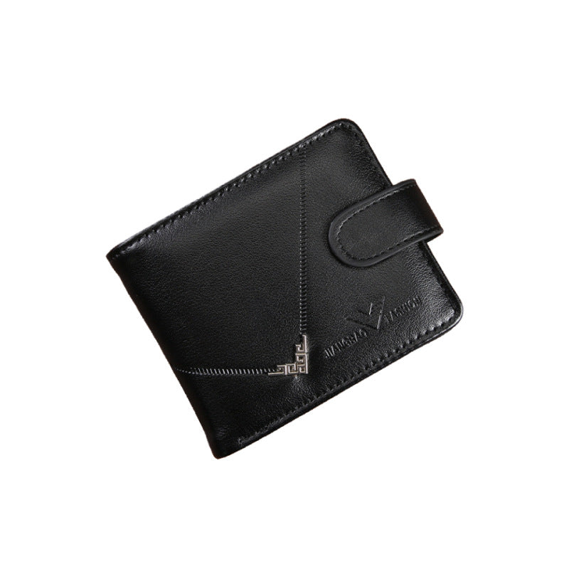 Cross-border Dropshipping Business Fashion Hasp 80% Off Short Wallet Male Multi-card Driver's License Multifunctional Men's Wallet