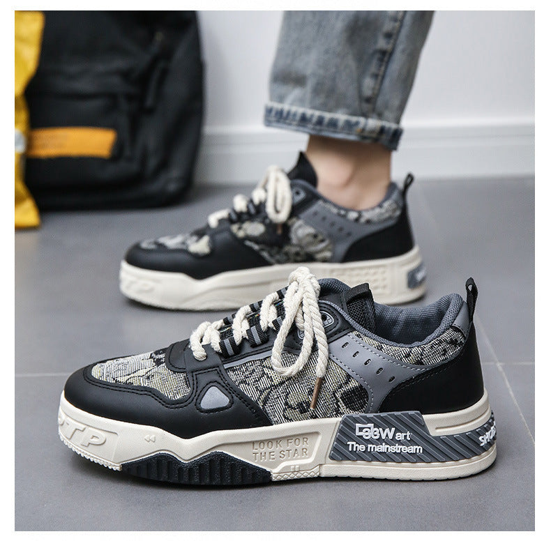 National Trend Men's Shoes 2024 Autum New Breathable Canvas Shoes Men's Niche Original Casual Shoes Sneakers Thick-Soled Student Shoes