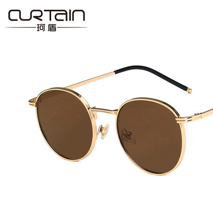 2022 New Style Sunglasses for Women Ins Street Shooting Popular Round Frame Sunglasses K-Style Trendyy Retro Sunglasses for Small Faces