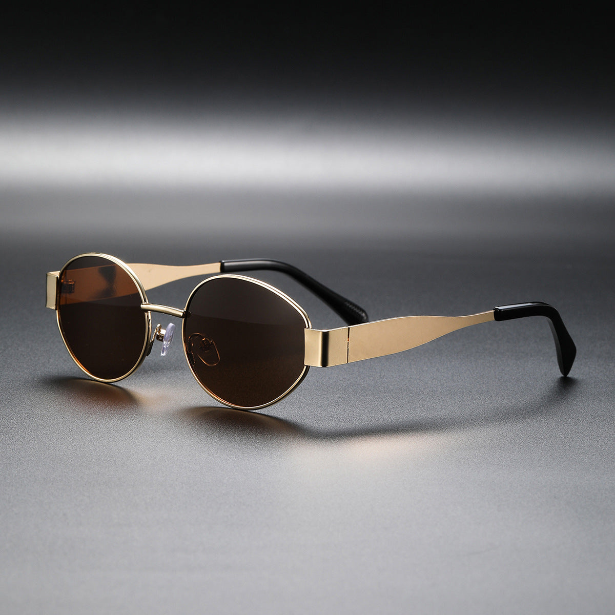 Cross-Border Popular Small Round Frame Metal Frame Popular European and American Women's Sunglasses Internet Celebrity Sunglasses Versatile Trendy Sunglasses