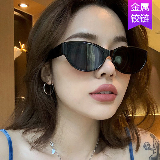 Cross-Border European and American Personalized Sunglasses 2020 New Retro Hip-Hop Oval Sunglasses Street Style Fashion Sunglasses