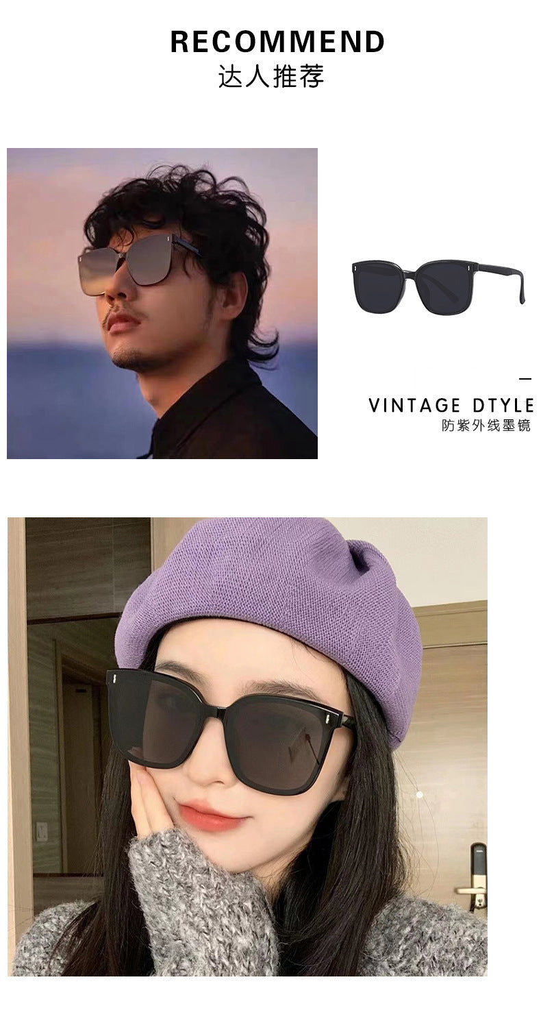 Folding Sunglasses New Style High-End Look Slimming Face Uv Protection Driving Fashion Polarized Glasses for Men and Women Cross-Border Trade