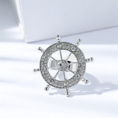 Tie Buckle Cross-Border Hot-Selling Formal Accessories Personalized Trendy Men's Rudder Eagle Chinese Style Flowery Gold Men's Tie